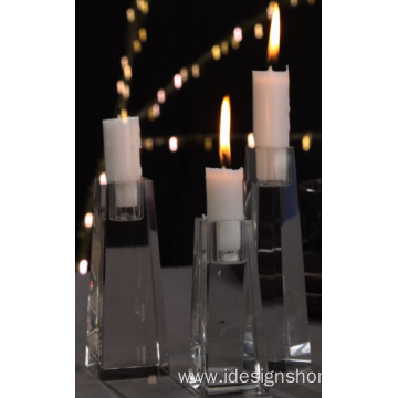 Promotion New Design Romantic Clear Crystal Candle holder